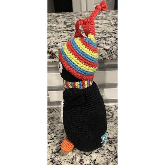 Pebble Crochet Knit Penguin Doll Baby Soft Toy Rattle Organic Hathay Bunano - Picture 2 of 6